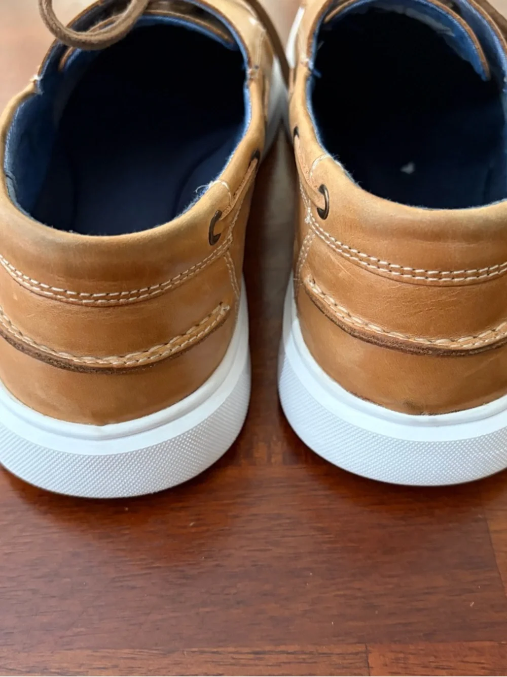 Steve Madden Tan Parnel Leather Boat Shoe‎